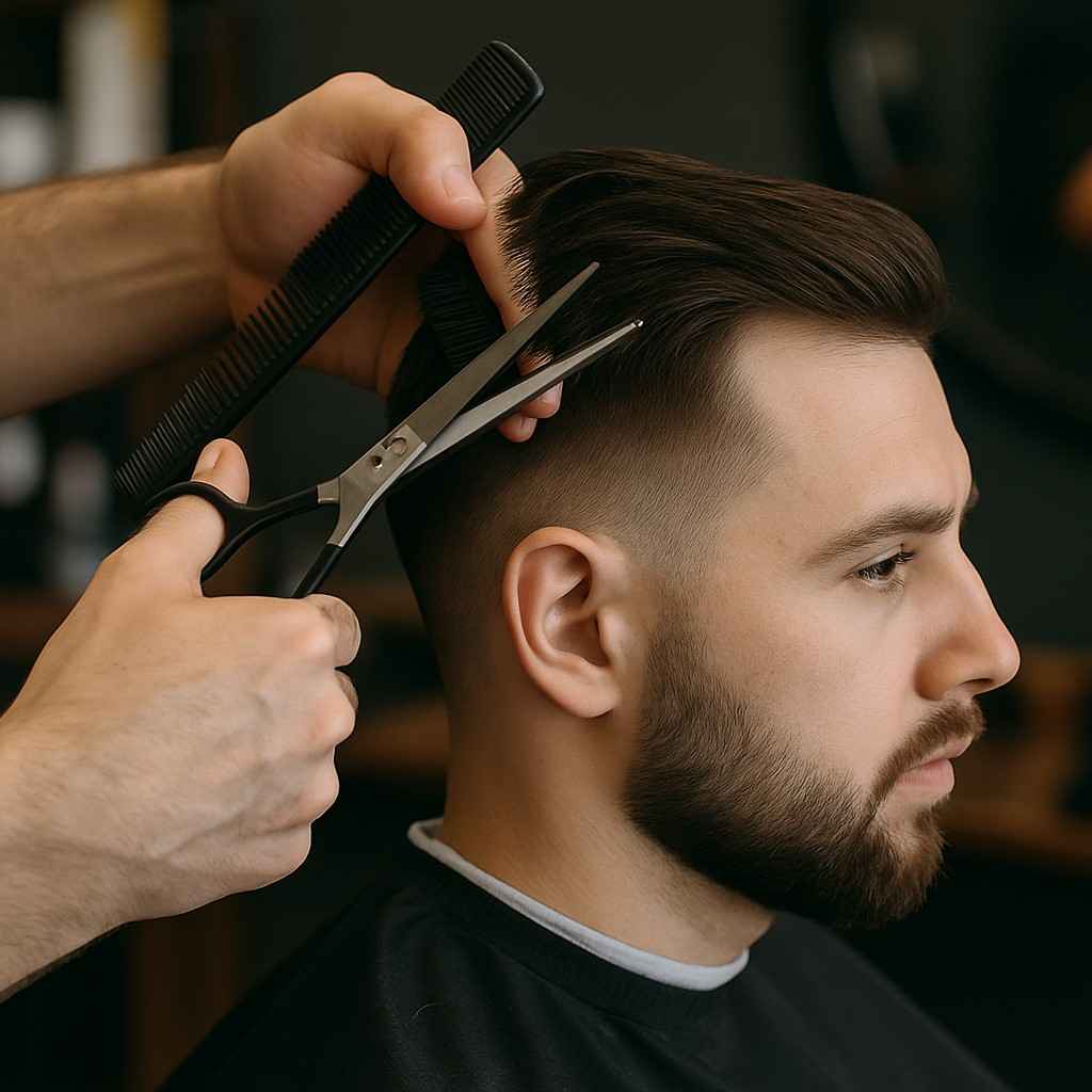 Heren knippen bij Barbier Rogier Haarlem